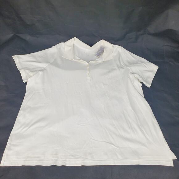 Lane Bryant Pretty & Perfect Cotton White Shirt Sz 26/28 4XL Mnimalist Basic NWT - Picture 5 of 13